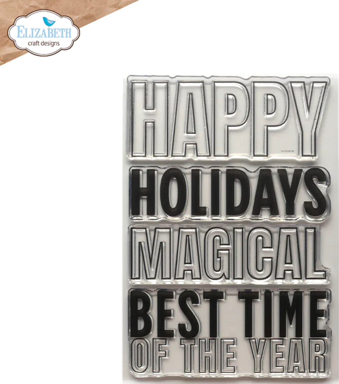 Elizabeth Craft Designs Happy Holidays Stamp